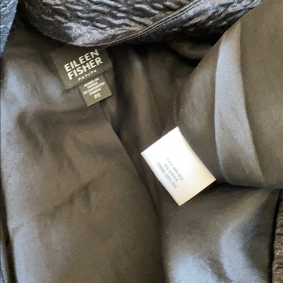 Eileen Fisher SP black snap front jacket - Picture 2 of 6